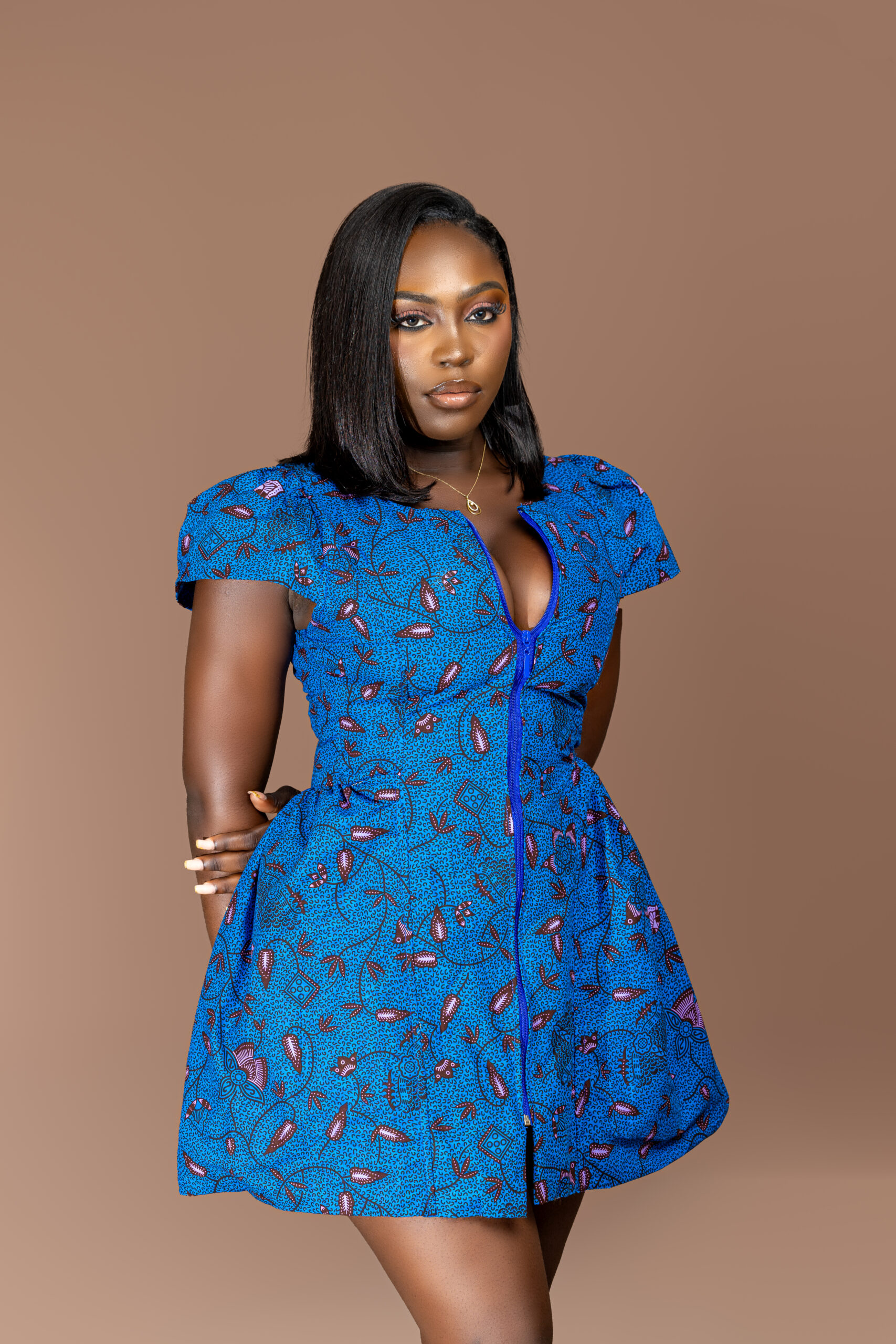 Saba dress - Blue African print